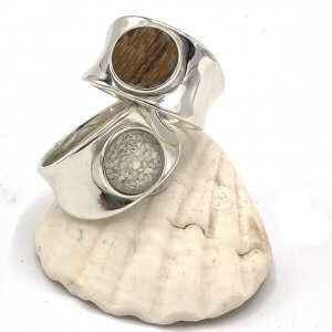 2-zilveren-ringen met as en haar